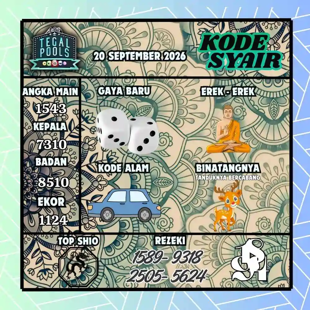 Kode Syair Tegal Pools September 2026
