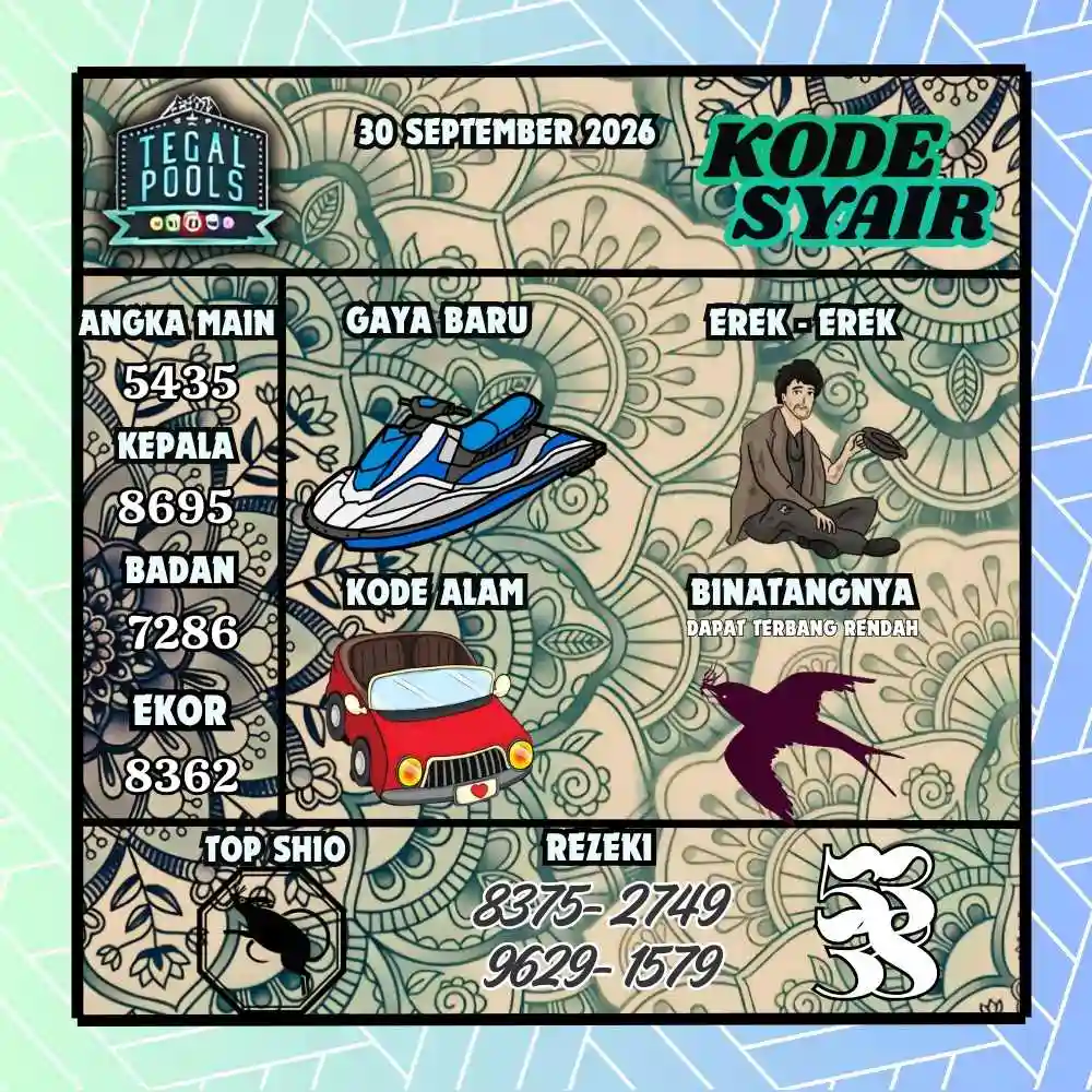 Kode Syair Tegal Pools September 2026

