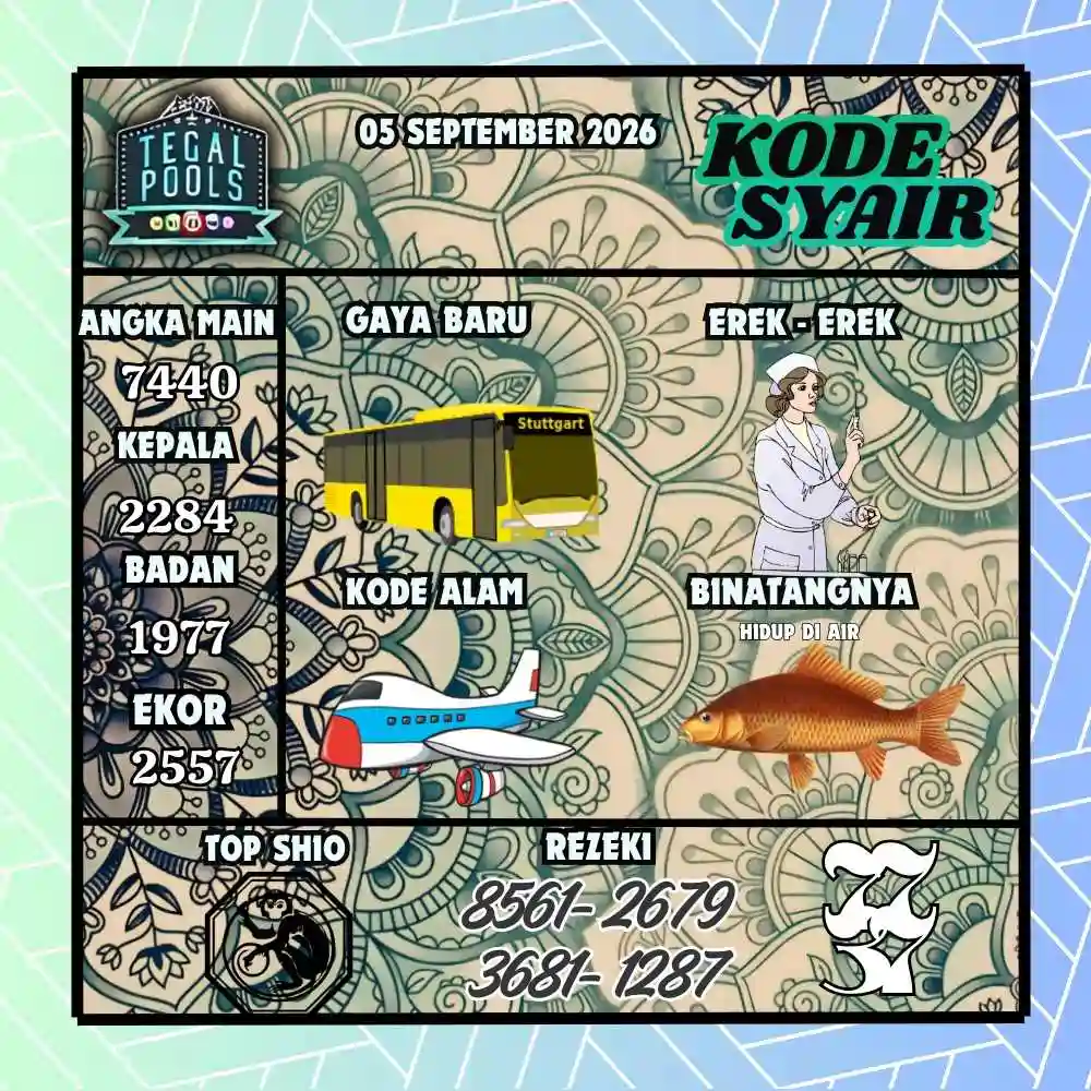 Kode Syair Tegal Pools September 2026
